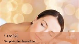  Presentation with spa concept - Slide deck featuring body treatments - beauty and spa concept background and a coral colored foreground