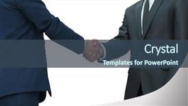  Presentation with profesional development - Presentation theme having treaty - concept of development cooperation background and a ocean colored foreground