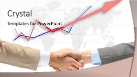  Presentation with handshake - Presentation enhanced with treaty - handshake with map background and a white colored foreground