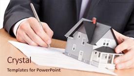  Presentation with estate - Amazing theme having treaty - real estate concept - business backdrop and a lemonade colored foreground