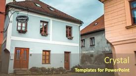  Presentation with historical heritage - Slide deck having trebic-czech-republic-december-28 background and a tawny brown colored foreground