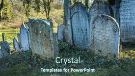  Presentation with old jewish cemetery - Slide set consisting of trebic-czech-republic-december-28 background and a  colored foreground