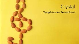  Presentation with treble clef - Presentation theme enhanced with treble clef made of almond background and a yellow colored foreground