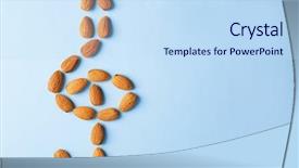  Presentation with treble clef - Presentation theme having treble clef made of almond background and a sky blue colored foreground