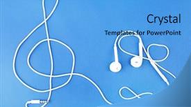  Presentation with treble clef - Audience pleasing theme consisting of treble clef sign made backdrop and a light blue colored foreground