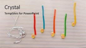  Presentation with treble clef - Amazing theme having treble clef with musical notes backdrop and a lemonade colored foreground