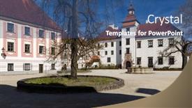  Presentation with czech republic - Presentation theme with trebon-castle-and-town-southern background and a  colored foreground