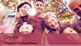  Presentation with family tree - Cool new presentation theme with tree - portrait of happy family smiling backdrop and a red colored foreground