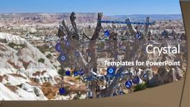  Presentation with evil - PPT theme enhanced with tree and evil eye amulet background and a gray colored foreground