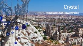  Presentation with cappadocia - Slide set featuring tree and evil eye amulet background and a teal colored foreground