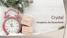  Presentation with snow tree - Slide deck featuring tree branch covered by snow background and a lemonade colored foreground