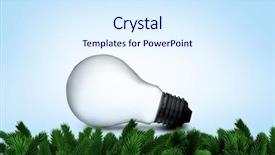  Presentation with olive tree branch ripe - Slide deck consisting of tree branches against light bulb background and a sky blue colored foreground