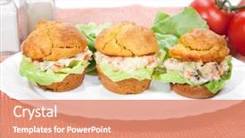  Presentation with cacao tree - Presentation with tree cakes filled with russian background and a coral colored foreground