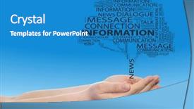  Presentation with internet communication - Cool new slides with tree contact word cloud tagcloud backdrop and a teal colored foreground