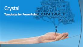  Presentation with internet communication - Audience pleasing presentation theme consisting of tree contact word cloud tagcloud backdrop and a teal colored foreground