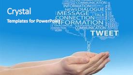  Presentation with internet communication - Amazing slide deck having tree contact word cloud tagcloud backdrop and a teal colored foreground