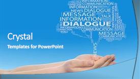  Presentation with internet communication - Theme having tree contact word cloud tagcloud background and a teal colored foreground