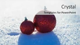  Presentation with christmas tree - Slides having tree decoration in fresh snow background and a  colored foreground