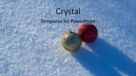  Presentation with christmas tree - Cool new PPT layouts with tree decoration in fresh snow backdrop and a light blue colored foreground