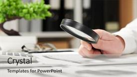  Presentation with accounting - Amazing PPT theme having tree diagram - businessman working in office backdrop and a light gray colored foreground