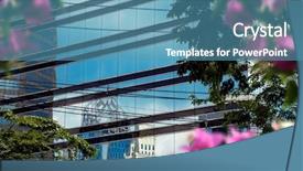  Presentation with modern building - Audience pleasing PPT theme consisting of tree features - close up shot of modern backdrop and a teal colored foreground