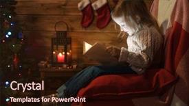  Presentation with light book - PPT theme consisting of tree gifts reading a book background and a  colored foreground