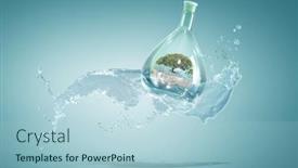  Presentation with growing tree - Presentation consisting of tree-growing-inside-floating-glass background and a light blue colored foreground