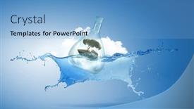  Presentation with growing tree - Presentation with tree-growing-inside-floating-glass background and a light blue colored foreground