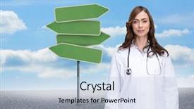  Presentation with happy image - Presentation design consisting of tree growth professional development - composite image of happy brunette background and a light blue colored foreground