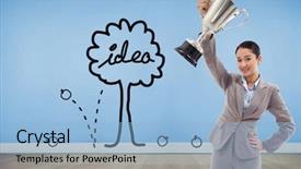  Presentation with professional development - Colorful theme enhanced with tree growth professional development - composite image of portrait backdrop and a light blue colored foreground