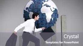  Presentation with healthy workplace full length side view - Beautiful PPT layouts featuring tree growth professional development - composite image of side view backdrop and a gray colored foreground