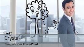  Presentation with composite - Presentation design with standing on a large bolder background and a  colored foreground.