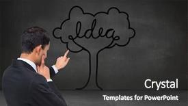  Presentation with composite - PPT theme consisting of tree growth professional development - composite image of thoughtful asian background and a dark gray colored foreground