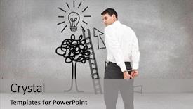  Presentation with environmental awareness gif image - Slide deck featuring virtual display direct marketing background and a dark gray colored foreground