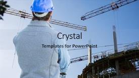  Presentation with digital multimeters - Beautiful presentation theme featuring tree growth professional development - digital composite of man backdrop and a light blue colored foreground