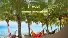  Presentation with palm beach - Amazing theme having tree hammocks in riviera maya backdrop and a tawny brown colored foreground