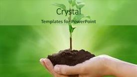  Presentation with new christian life - Slide deck consisting of tree hands - new life in hand background and a mint green colored foreground