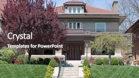  Presentation with folder style - Audience pleasing presentation theme consisting of tree house - craftsman style home on hill backdrop and a tawny brown colored foreground