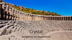  Presentation with amphitheater - Amazing PPT theme having food at breakfast fruit cereal backdrop and a lemonade colored foreground.