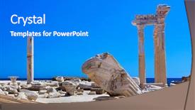  Presentation with archaeology - Colorful presentation design enhanced with tree house civil - old ruins in side turkey backdrop and a  colored foreground