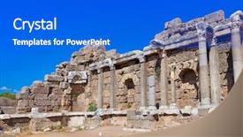  Presentation with archaeology - Presentation having tree house civil - old ruins in side turkey background and a  colored foreground