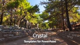  Presentation with archaeology - Beautiful presentation theme featuring tree house civil - old town phaselis in antalya backdrop and a  colored foreground