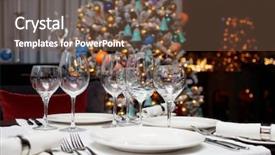  Presentation with christmas play - Cool new slide deck with tree in background shallow focus backdrop and a  colored foreground