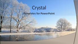  Presentation with tree river - Audience pleasing PPT layouts consisting of tree is on coast to freeze river backdrop and a light blue colored foreground