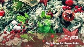  Presentation with christmas tree - Cool new presentation theme with tree leaves oranges and bable backdrop and a  colored foreground