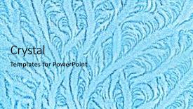  Presentation with winter ice - Colorful slides enhanced with tree like fractal blue ice winter decoration on a window natural background backdrop and a arctic colored foreground