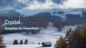  Presentation with italy map - Slides having tree map - small cottage in dolomite mountains background and a ocean colored foreground