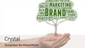  Presentation with green tree - Presentation consisting of tree media word cloud tagcloud background and a lemonade colored foreground