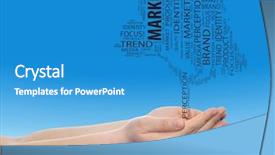  Presentation with business value - Presentation theme enhanced with tree media word cloud tagcloud background and a teal colored foreground