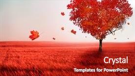  Presentation with loving hearts love heart candy - Colorful presentation design enhanced with tree of love backdrop and a crimson colored foreground